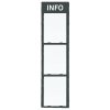 Info-Modultafel aus Kunststoff mit APET-Frontplatten, anthrazit - 3xA4 #3