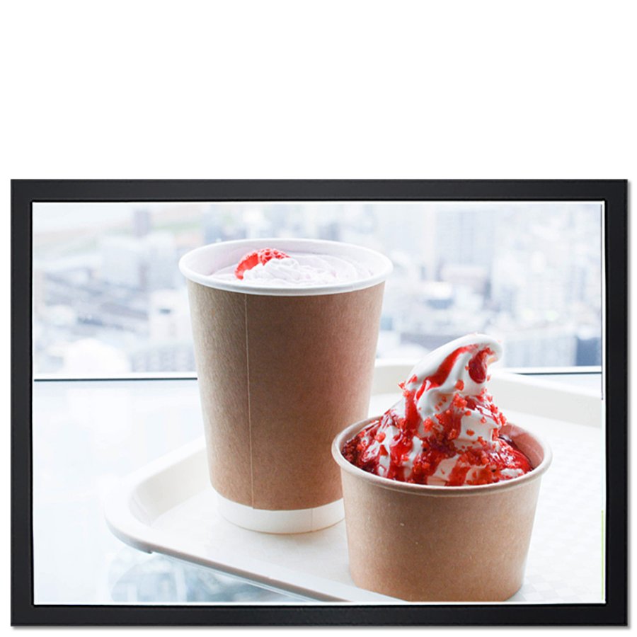 Selbstklebender Posterrahmen, Kunststoff mit Magnet&ouml;ffnung, A4, schwarz