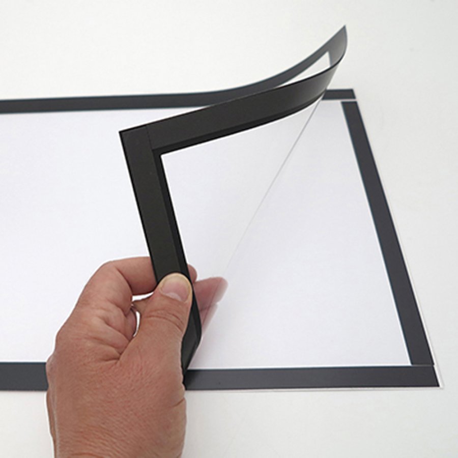 Selbstklebender Posterrahmen, Kunststoff mit Magnet&ouml;ffnung, A4, schwarz