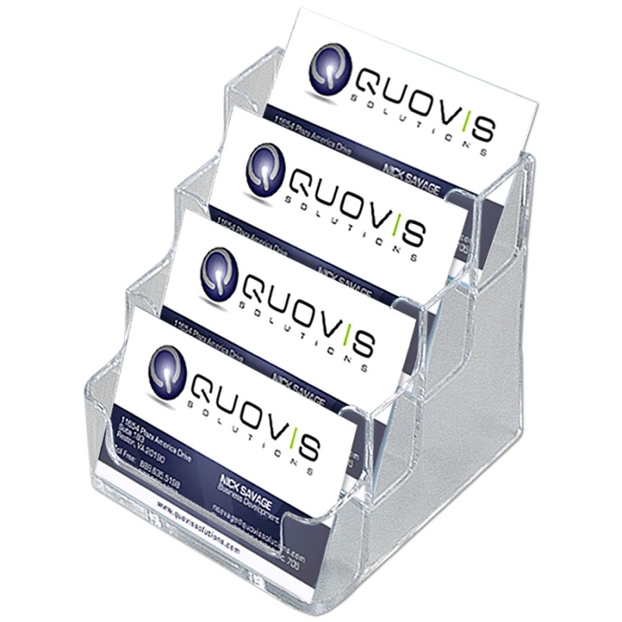 Multi-Visitenkartenhalter X4 - Transparent