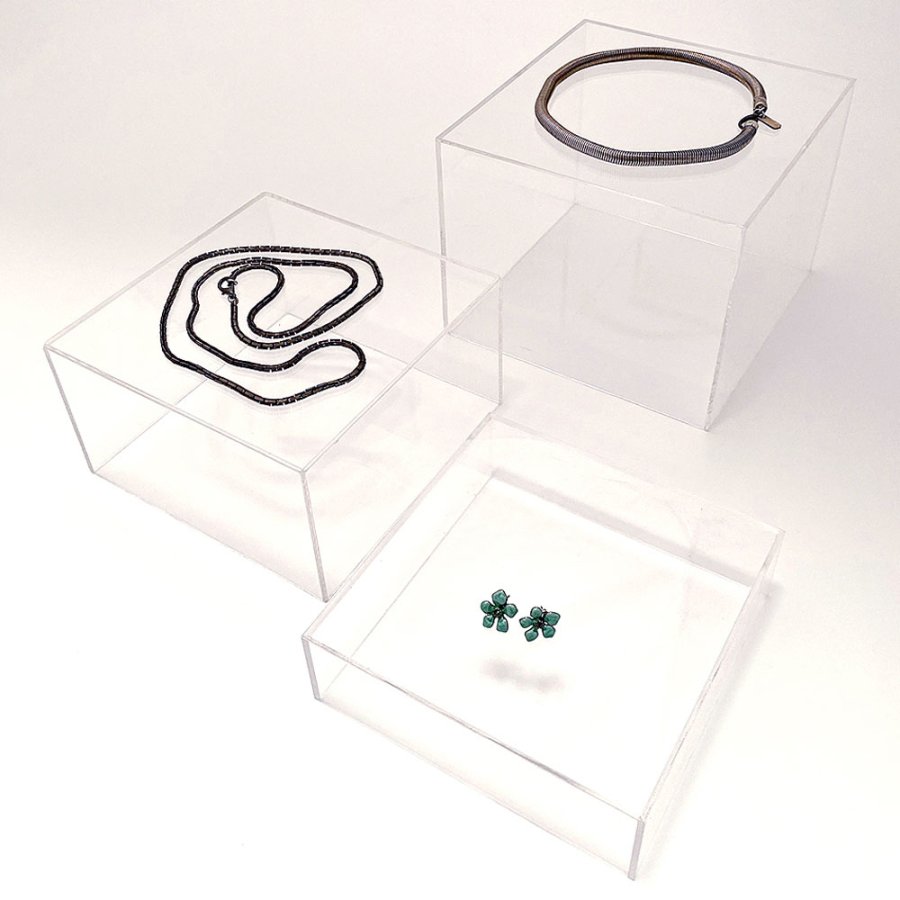 Display Podest, Dekoregal Pr&auml;sentationspodium - 3 Stk. - Transparent