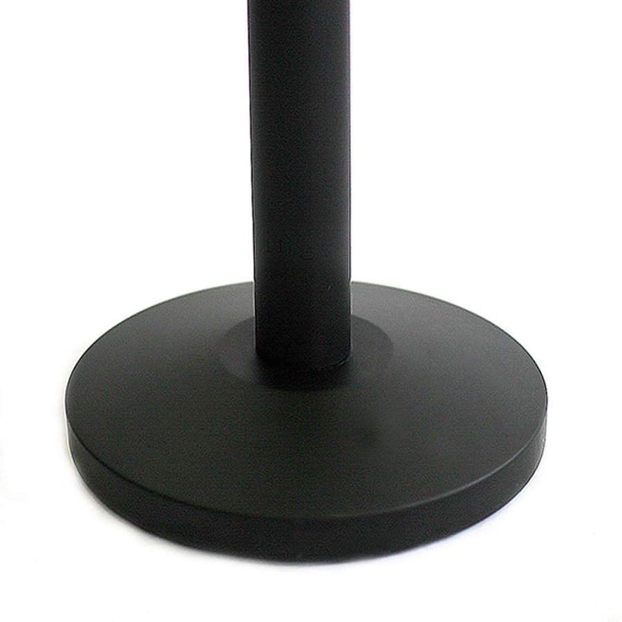 Schwarzer Absperrpfosten - 1 St&auml;nder mit 3 Metern schwarzem Klebeband