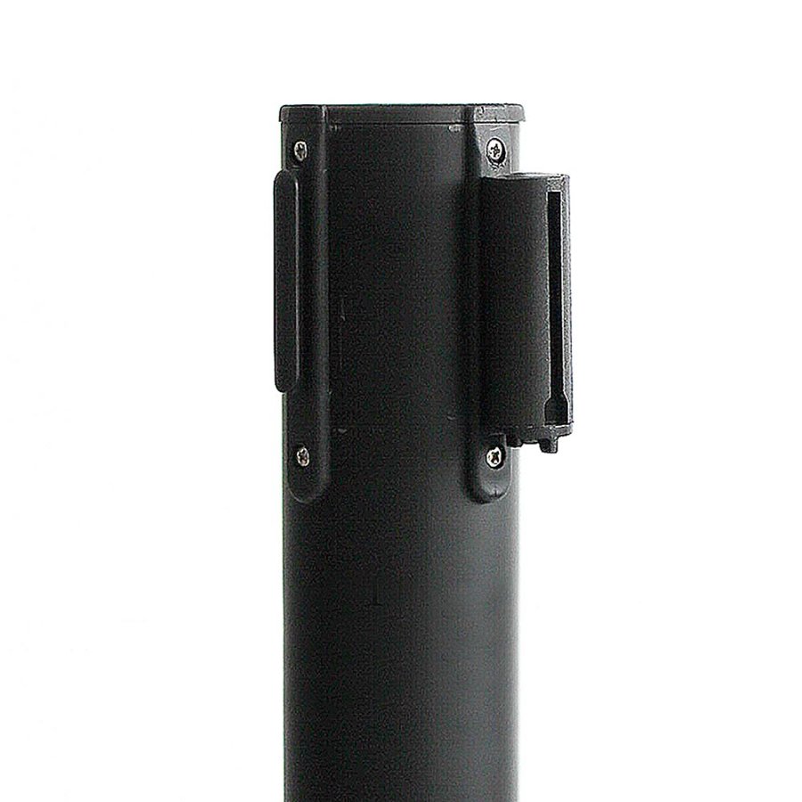 Schwarzer Absperrpfosten - 1 St&auml;nder mit 3 Metern schwarzem Klebeband