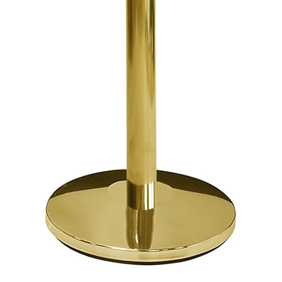 Absperrpfosten Gold mit 3 Meter langem rotem G&uuml;rtel