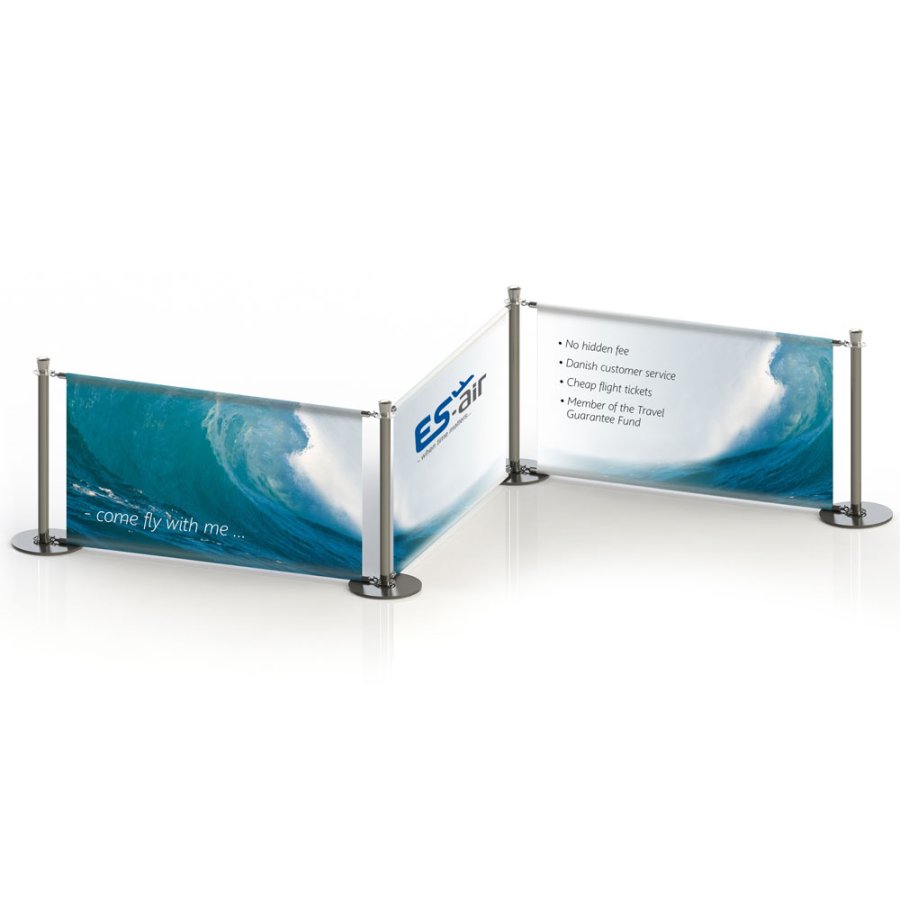 VIP-Absperrpfosten f&uuml;r Seil - Silber