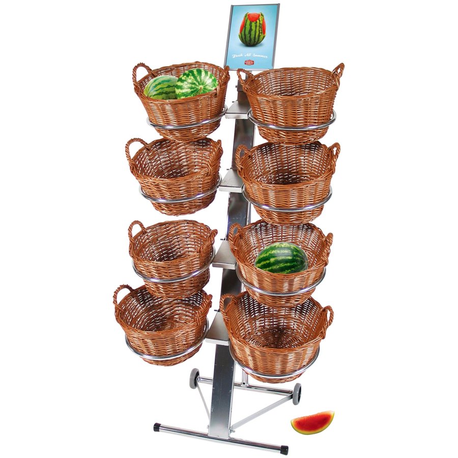 Shop Impulz Korbdisplay 3 - mit 8 runden K&ouml;rben