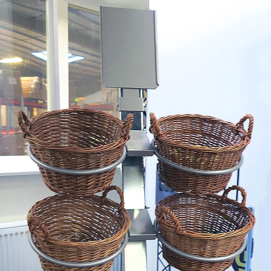 Shop Impulz Korbdisplay 3 - mit 8 runden K&ouml;rben