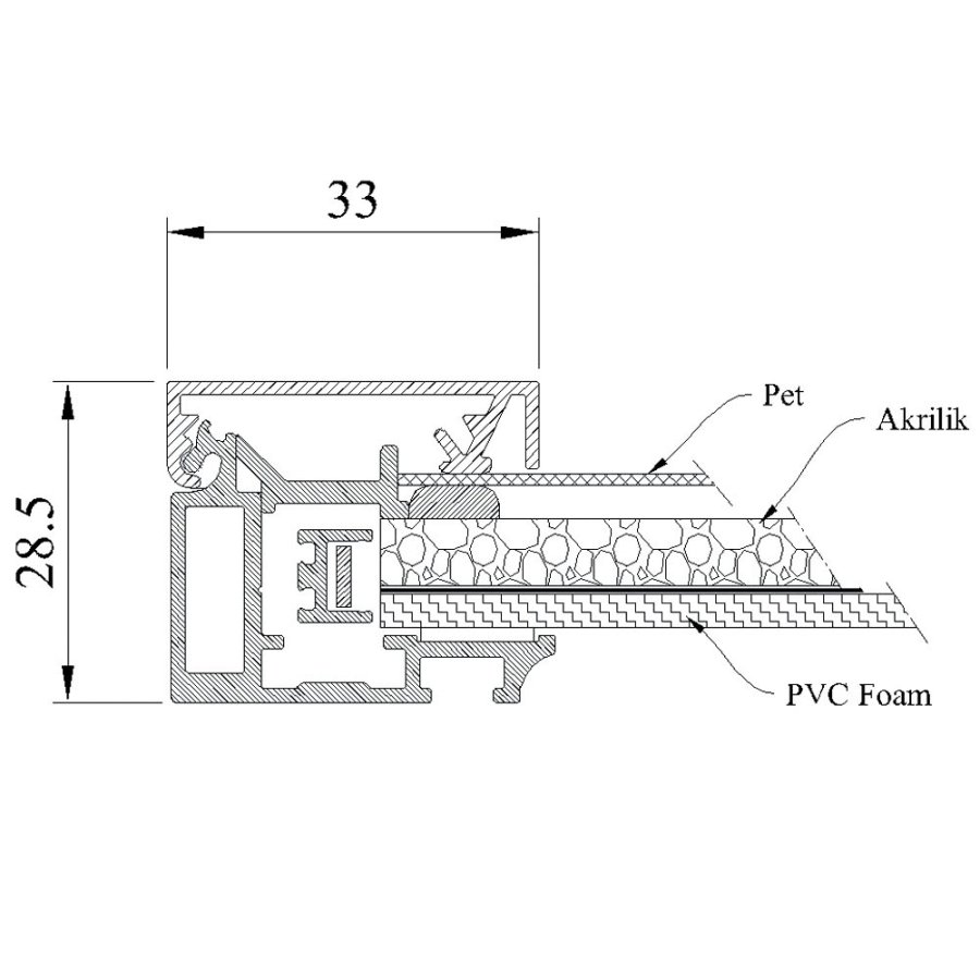 Crown LED Out Box, einseitig, A0