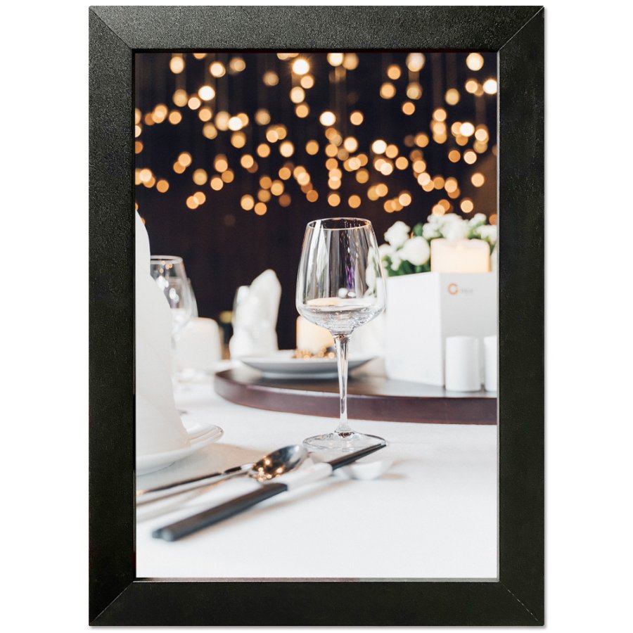 Klapprahmen, Crown, 33mm, Aluminium, flaches Profil, Schwarz, B0 - 100 x 140 cm