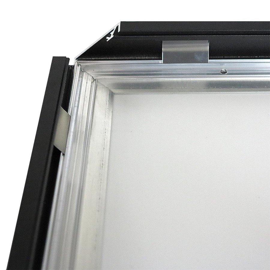 Crown-Klapprahmen Profil 33mm, Schwarz, 270 cm