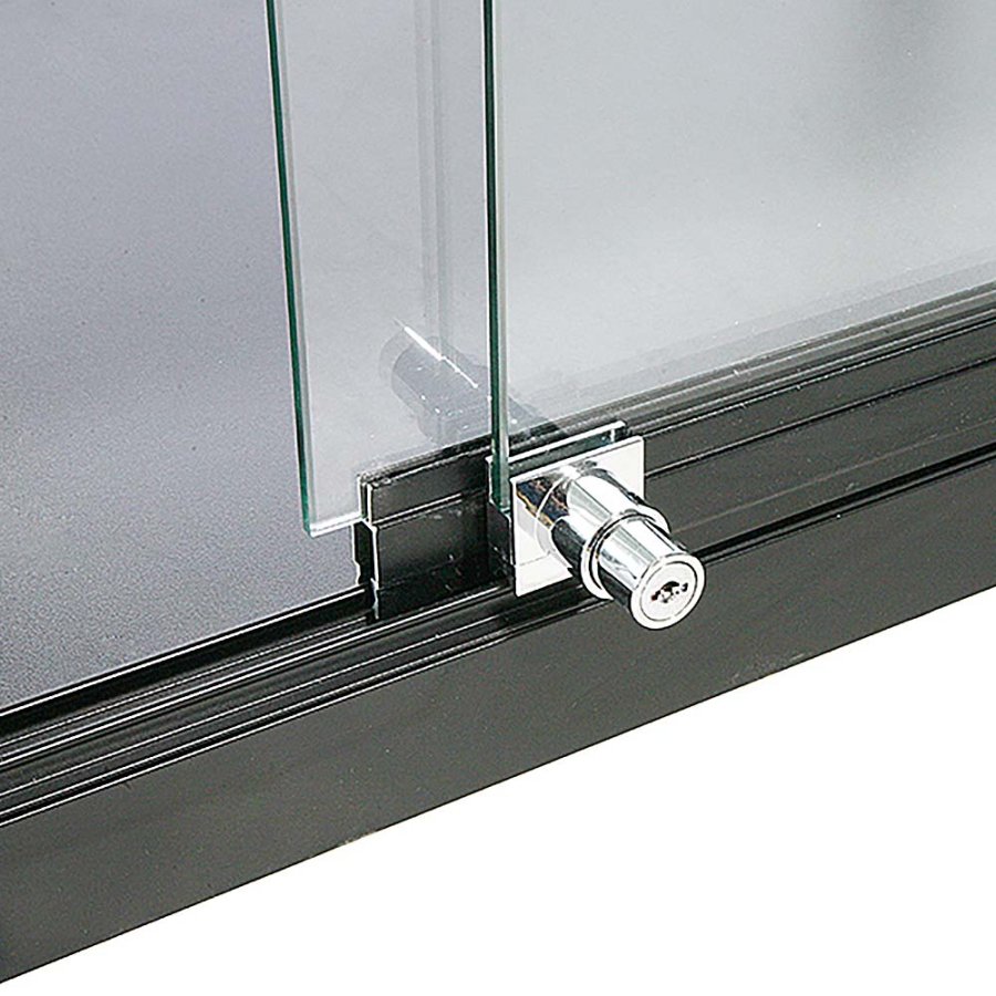 Vitrine - Showcase Counter Duo Glasvitrine mit LED-Licht und Schloss - Schwarz