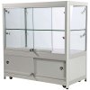 Vitrine - Showcase Counter Duo Glasvitrine mit Unterschrank, LED-Licht und Schloss - Silber #1
