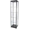 Vitrine - Showcase Tower Solo Glasvitrine mit LED-Licht und Schloss - Schwarz #1