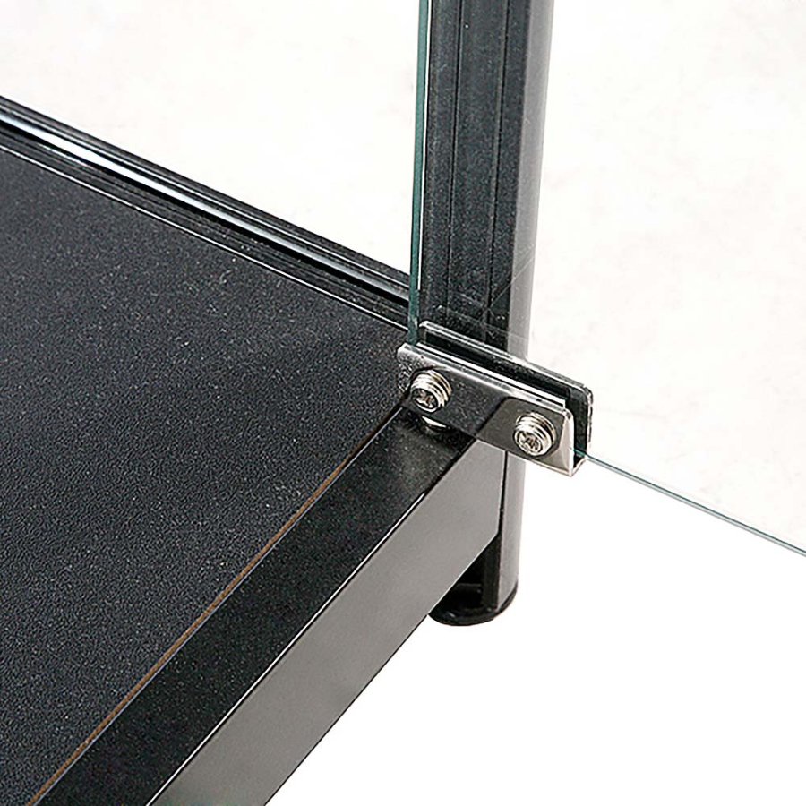 Vitrine - Showcase Tower Solo Glasvitrine mit LED-Licht und Schloss - Schwarz