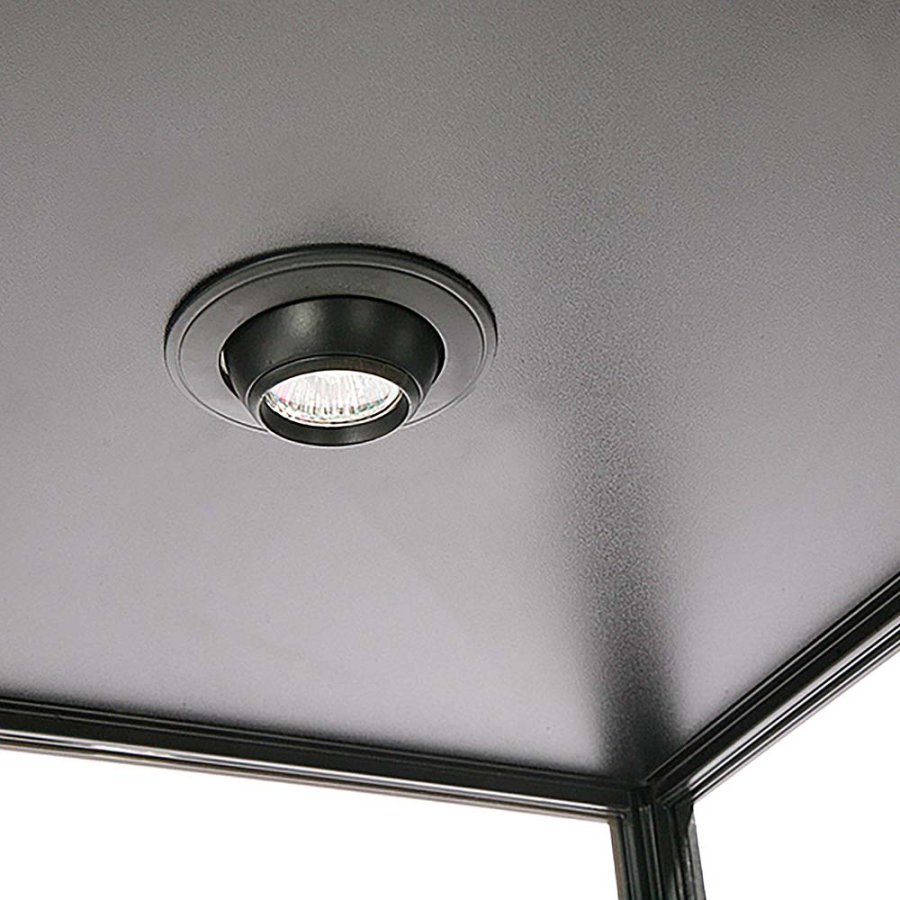 Vitrine - Showcase Tower Solo Glasvitrine mit Unterschrank, LED-Licht und Schloss - Schwarz