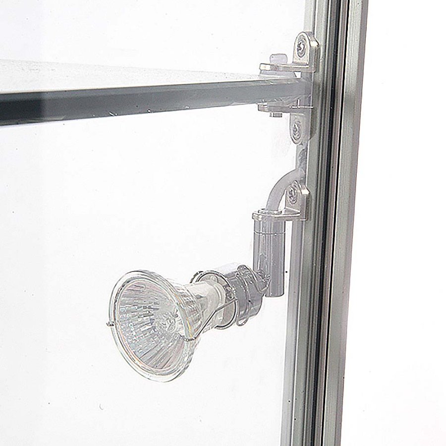 Vitrine - Showcase Tower Duo Glasvitrine mit LED-Licht und Schloss - Silber