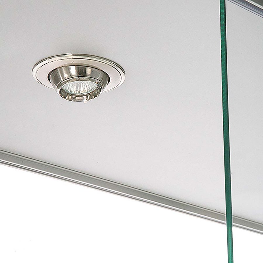 Vitrine - Showcase Tower Duo Glasvitrine mit Unterschrank, LED-Licht und Schloss - Silber