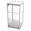 Vitrine - Showcase Counter Solo Glasvitrine mit LED-Licht und Schloss - Silber #1