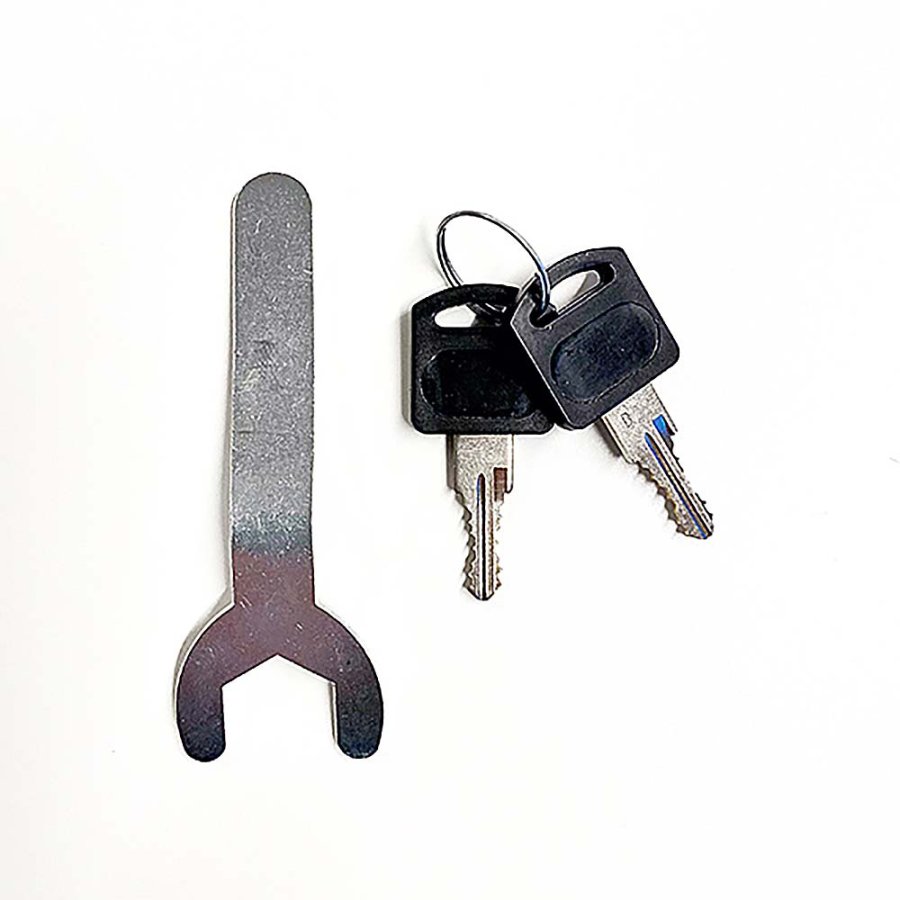 Vitrine - Showcase Desk Duo Glasvitrine mit LED-Licht und Schloss - Schwarz