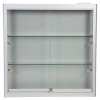 Vitrine - Showcase Wall Duo Glasvitrine mit LED-Licht und Schloss - Silber #2
