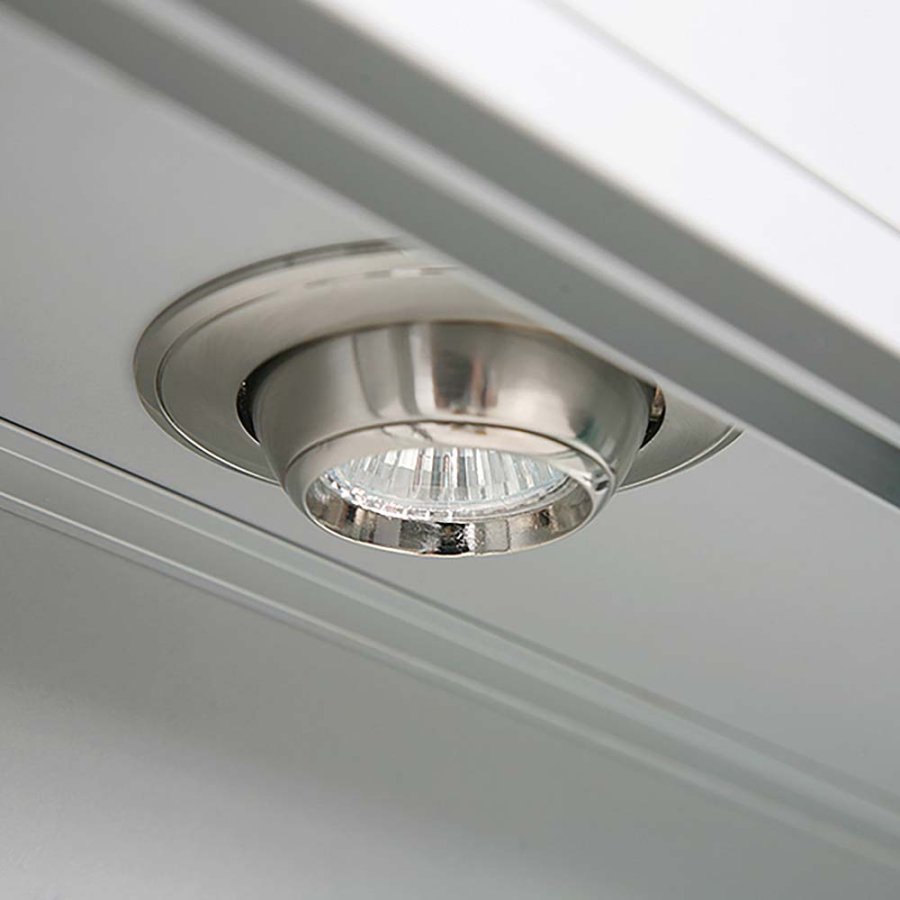 Vitrine - Showcase Wall Duo Glasvitrine mit LED-Licht und Schloss - Silber