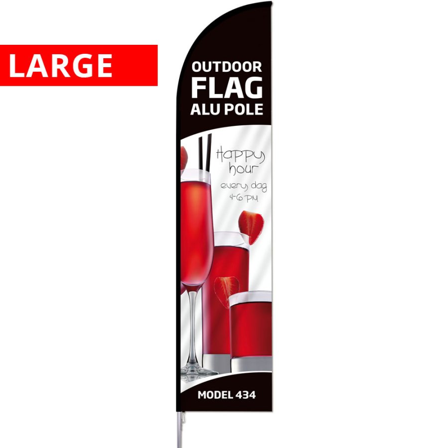 Beachflag, Outdoor-Bow, Large, Aluminiumstange (ohne Fu&szlig; und Flagge)