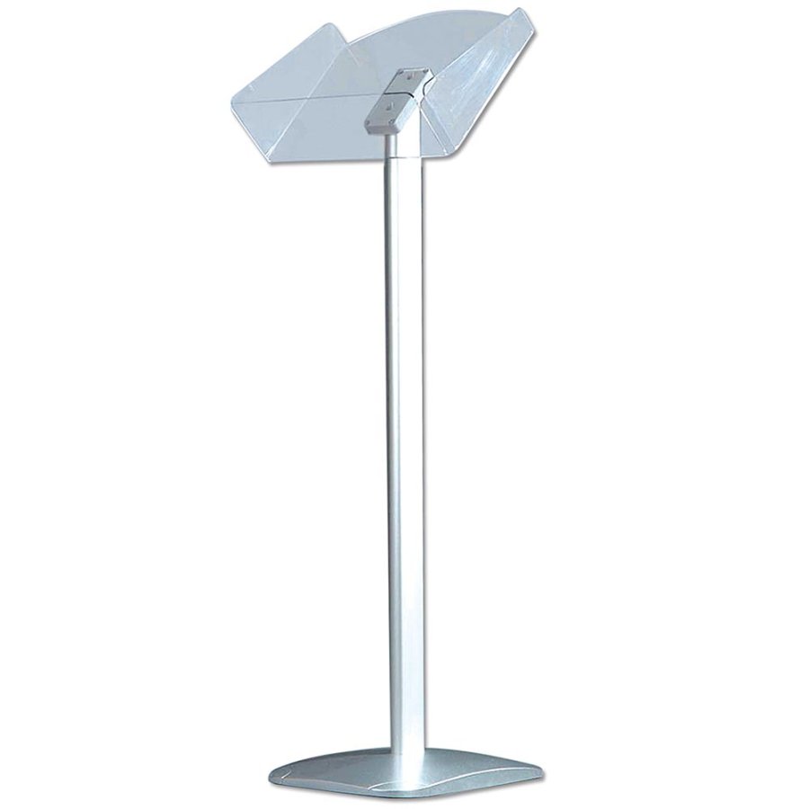 Expo-Prospektst&auml;nder horizontal - A4 - 21 x 29,7 cm - Silber