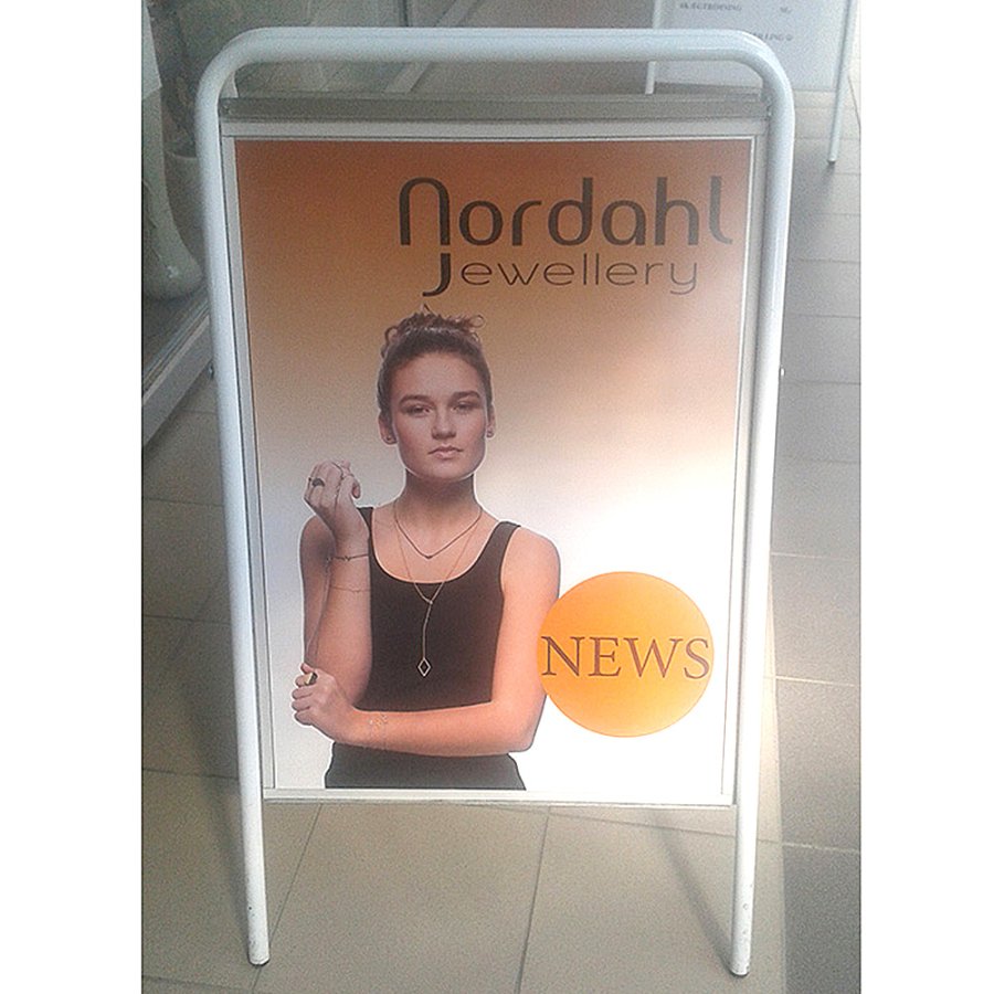 Expo Sign Standard Kundenstopper - 70x100 cm - wei&szlig;