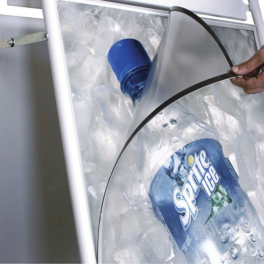 Expo Sign Kundenstopper mit Logo schild - A1 - wei&szlig;