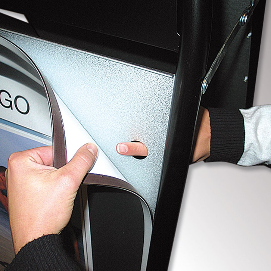 Expo Sign Kundenstopper mit Logo schild - A1 - schwarz