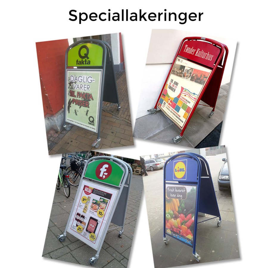 Ellipse Lux Kundenstopper mit Logo schild - A1 - schwarz