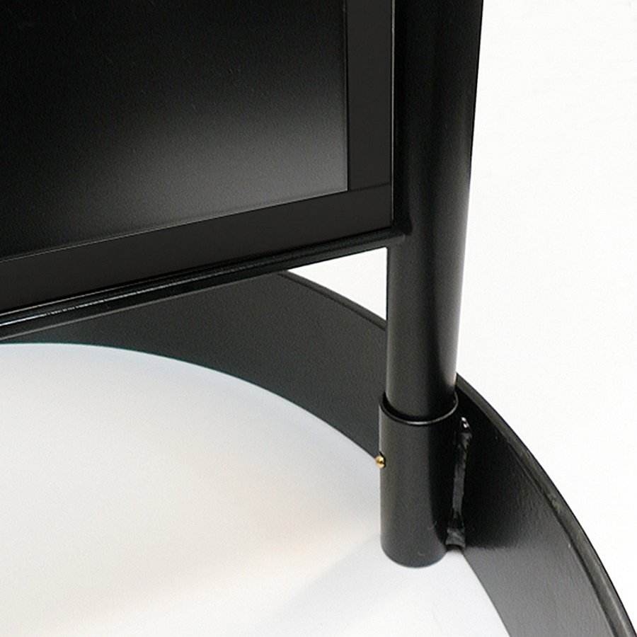 Gotik Circle Kundenstopper mit Logo schild, schwarz - 50x70 cm