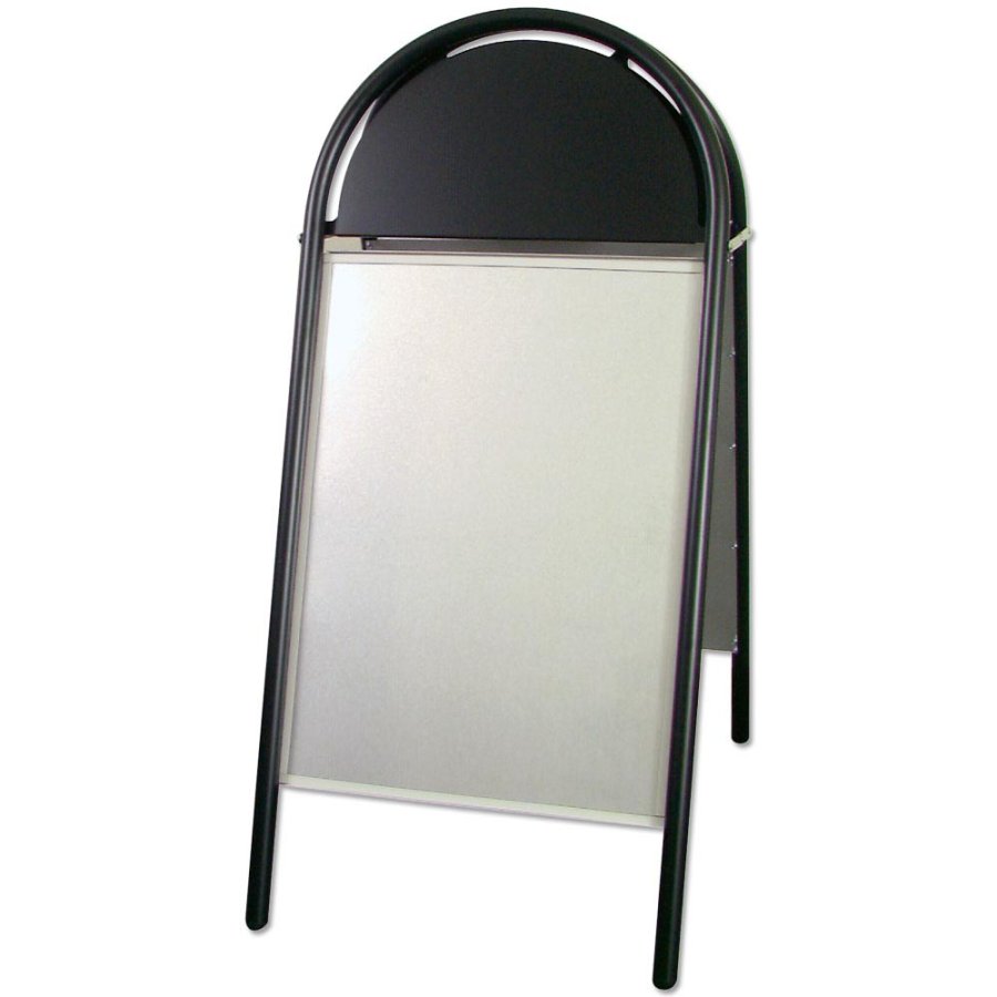 Expo Gotik Lux Kundenstopper mit Logo schild - A1 - schwarz