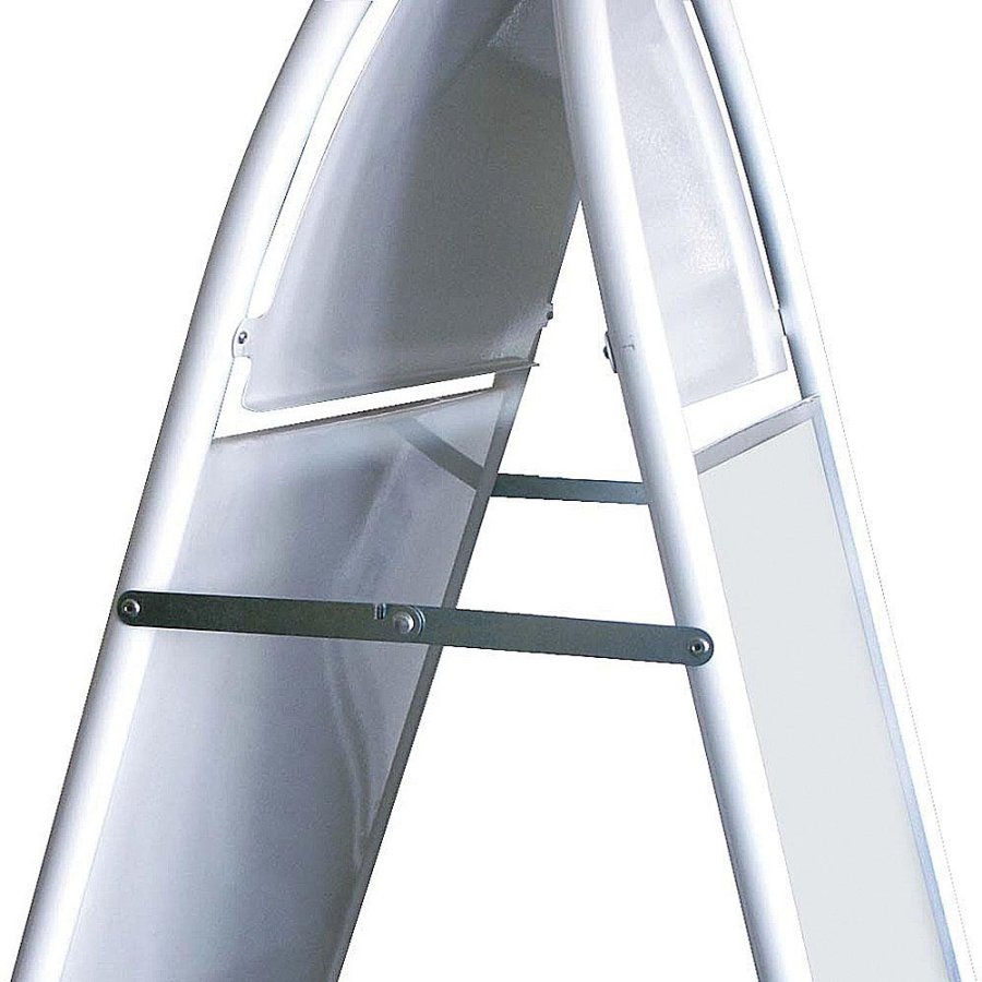 Expo Gotik Lux Kundenstopper mit Logo schild - 70 x 100 cm - wei&szlig;