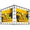 Bannerdisplay, drau&szlig;en, Wandmontage, Banner Tube Corner Frame, Aluminiumrohr 0, 3 mm &Oslash; 48 mm, 150 x 100 cm #1