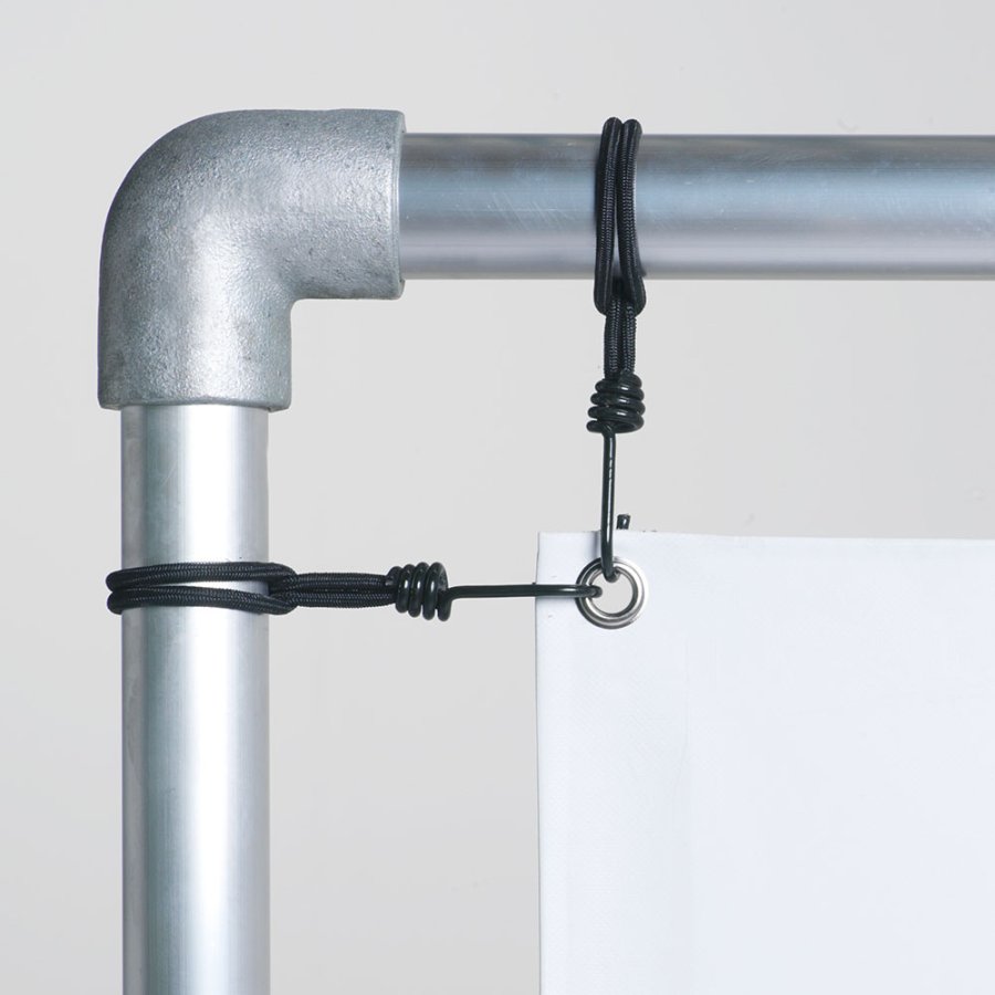 Bannerdisplay, drau&szlig;en, Wandmontage, Banner Tube Corner Frame, Aluminiumrohr 0, 3 mm &Oslash; 48 mm, 150 x 100 cm