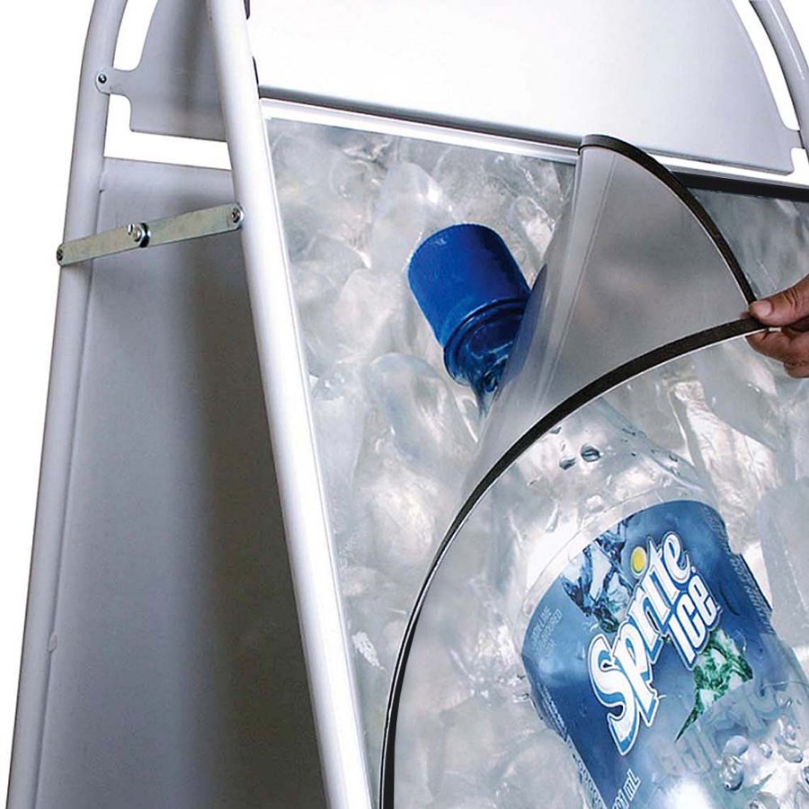 PET-Frontplatte mit Magnet, schwarzer Rand - 53 x 73 cm