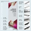 Eco Roll-up Aluminiumkassette Einseitiges Banner inkl. Tasche mit langem Rei&szlig;verschluss 85x230 cm Silber #14