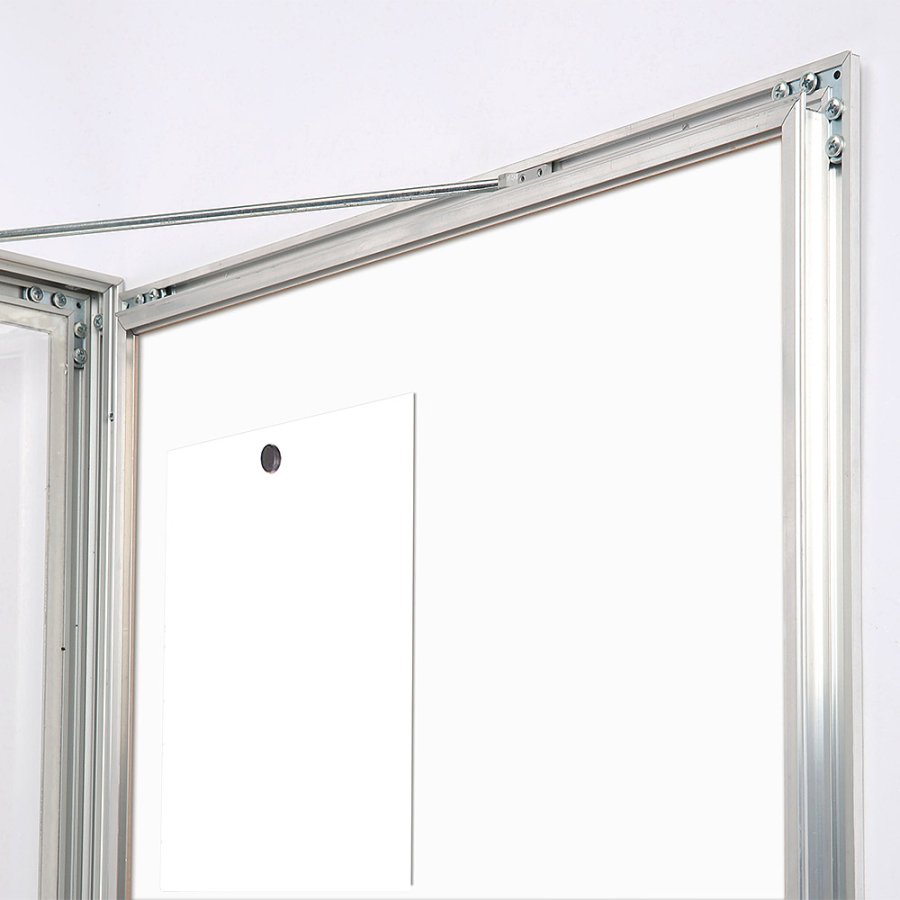Infobox mit Schloss, 4 x A4, Alu/Silber