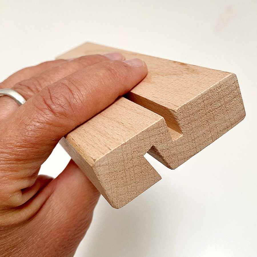 Wood Block Men&uuml;kartenhalter, A7, Horizontal