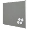 Pinnwand mit Aluminiumrahmen Filz 120 x 150 cm Grau #1