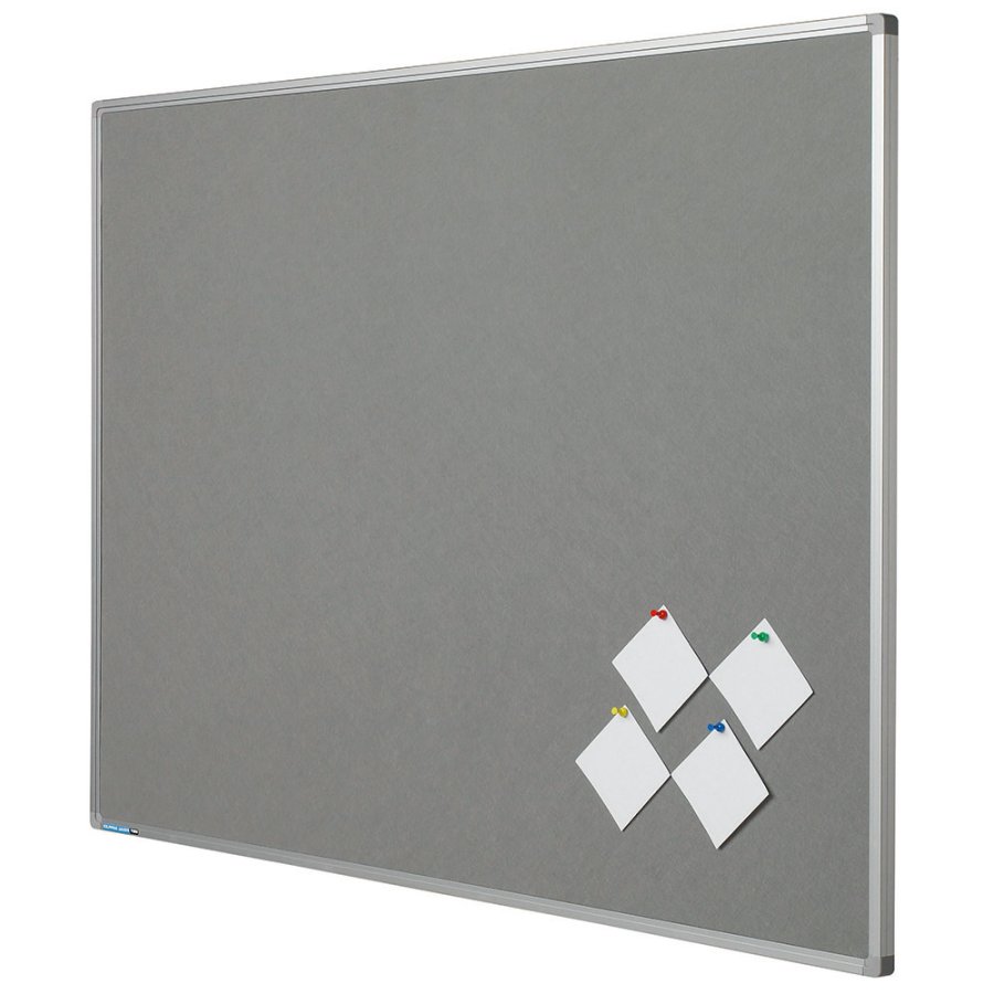 Pinnwand mit Aluminiumrahmen Filz 120 x 150 cm Grau