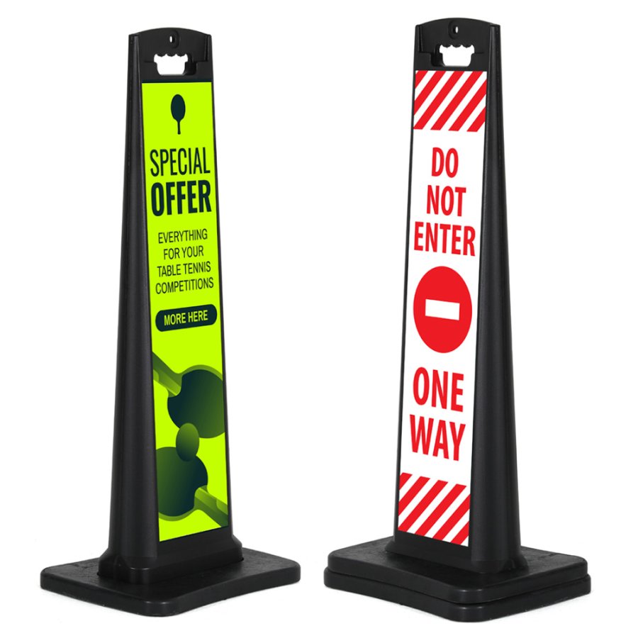 CITYSIGN Schwarz Plastik St&auml;nder 44,3 x 113 cm