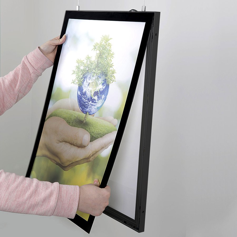 Magneco LED-Rahmen Schwarz doppeltseitig A1 f&uuml;r den Innenbereich