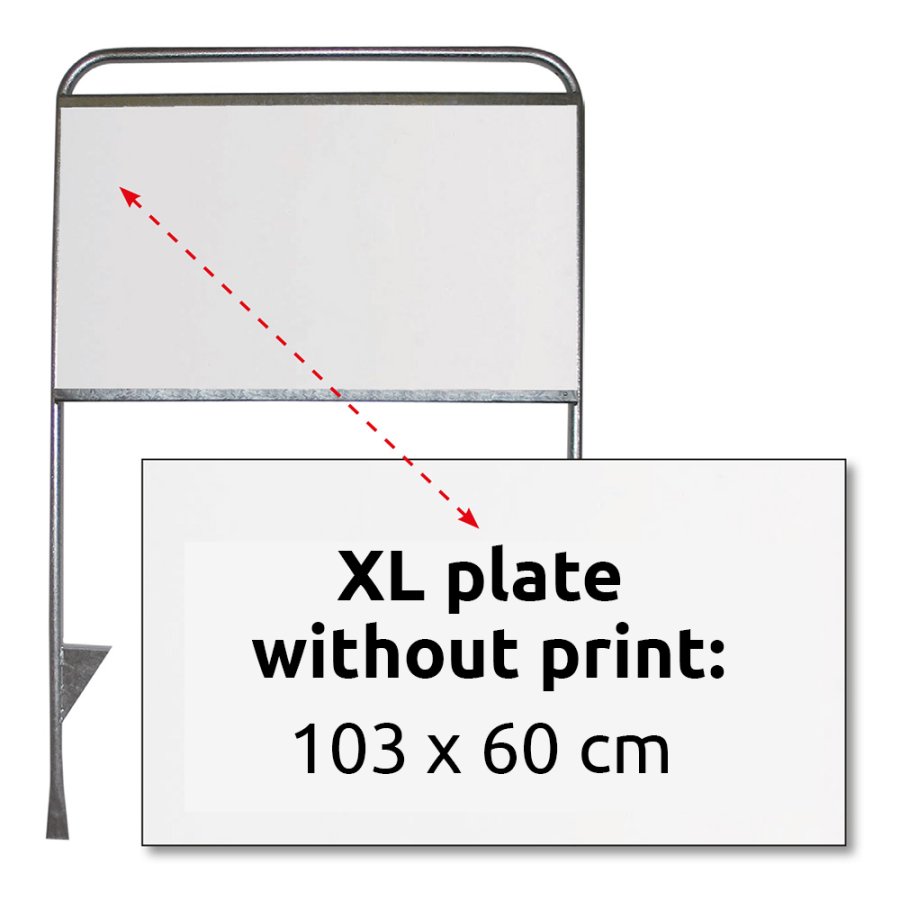 Maklerschild Logo-Platte f&uuml;r Estate Sign XL, 103 x 60 cm