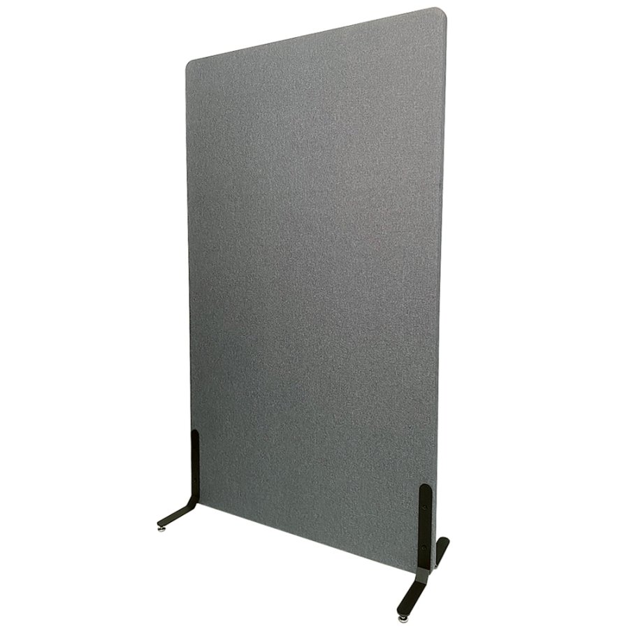 ZONE Hush Wall Akustikwand Raumteiler Dunkelgrau Stoff 136x80 cm mit Standardf&uuml;&szlig;en