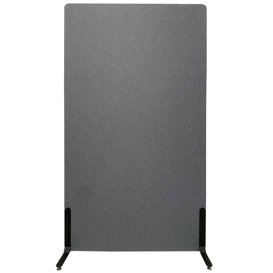 ZONE Hush Wall Akustikwand Raumteiler Dunkelgrau Stoff 136x80 cm mit Standardf&uuml;&szlig;en