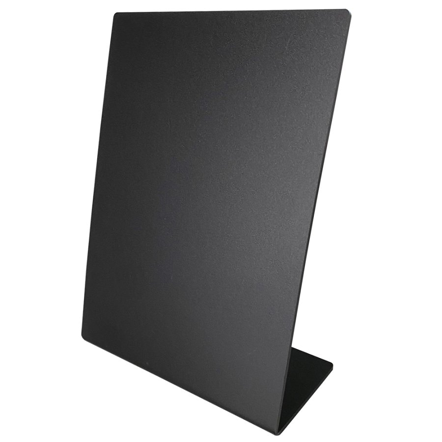 Schwarz A5 hochkant Tischaufsteller Kreidetafel