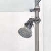 Rahmenlose Glasvitrine mit LED-Licht und Schloss, schwarz #4