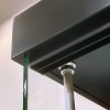 Rahmenlose Glasvitrine mit LED-Licht und Schloss, schwarz #5